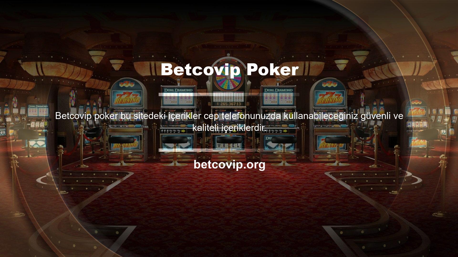 Betcovip Poker uygulamasının bahis seçeneklerini kullanarak kolayca bahis yapabilmek için öncelikle Betcovip Poker'de ilgili program seçeneklerini indirmeniz gerekmektedir